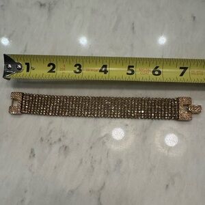 NWOT Swarovski liquid crystal bracelet STUNNING! Citrine look/gold finish fab!